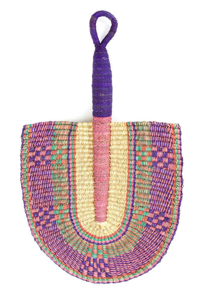Berry Basket Elephant Grass African Hand Fan
