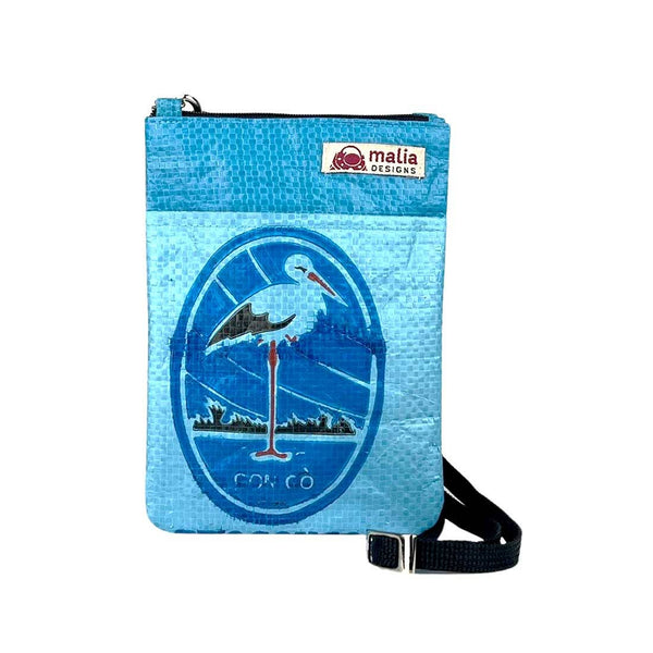 Mini Recycled Phone Crossbody -Lightweight Travel Bag