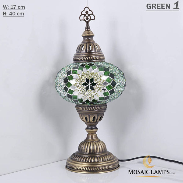 10+ Colors - Turkish Mosaic Large Globe Table Lamp, Marrakec
