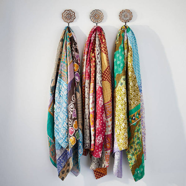 Kantha Patchwork Cool Square Throw