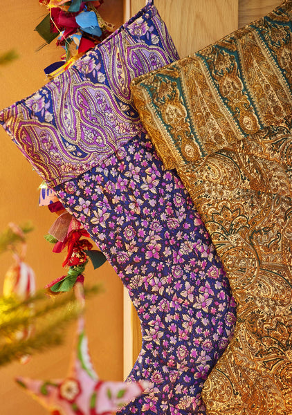 Recycled Sari Stocking Shiny