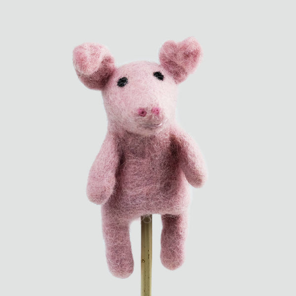 Felt Finger Puppet- Pig