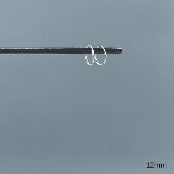1.5mm Silver Endless Hoops