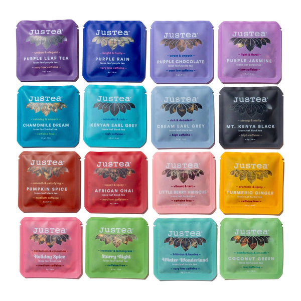 TEA SAMPLER Variety No. 2 = 5 Tea Blends in 25 Mini Pouches