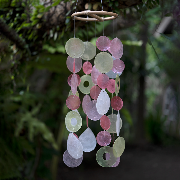 Capiz Chime Small Round |  Celestial