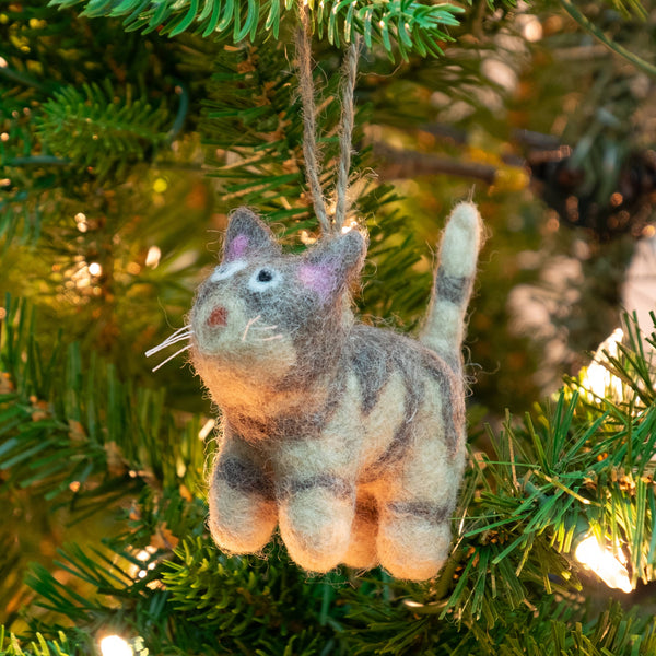 Little Felt Cat Ornaments