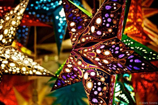 Om Paper Star Lantern - Lavender Dreams