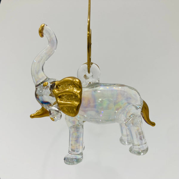 Handcrafted Glass Ornament - Elephant