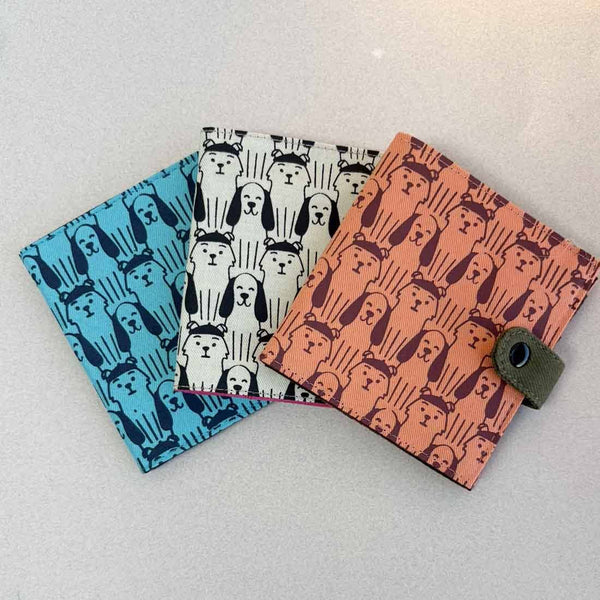 Canvas Square Wallet - Dog Print Wallet - Vegan Wallet