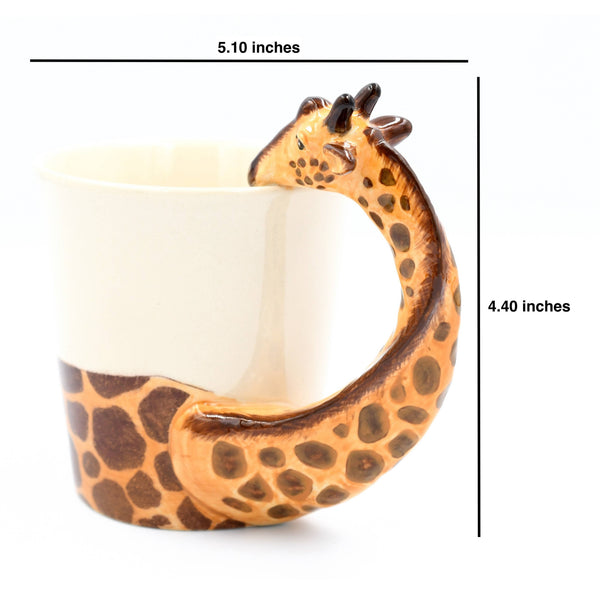 Giraffe long neck mug 10 oz