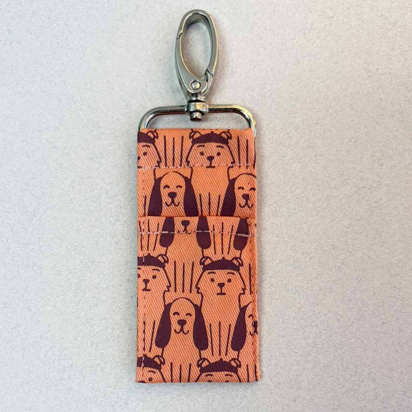 Lip Balm Bag - Lip Balm Holder - Lip Balm Clip - Dog Print
