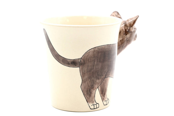 Gray and White cat Mug - 10 Oz