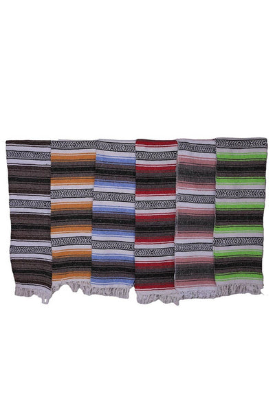 Mexican Falsa Blanket Assorted Colors 51x78"