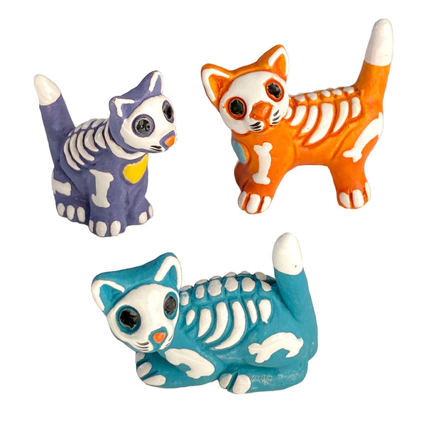 Ceramic Skelly Kitten, Peru