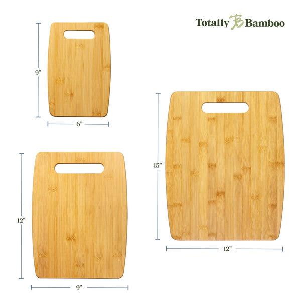 3-Piece Bamboo Cutting Board Set