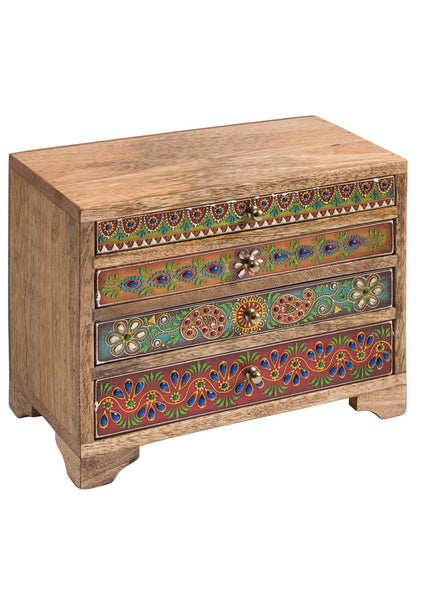 Sankalaka Hand Painted Indian 4 Drawer Chest