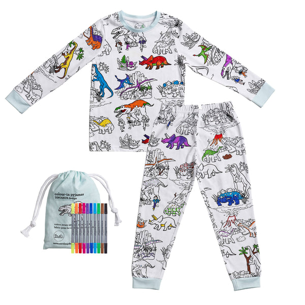Color your own Dinosaur Pajamas - DIY Craft Kit