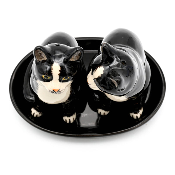 SALT AND PEPPER SHAKER Tuxedo cat