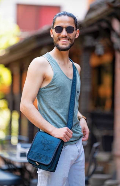 Blockprint Flap Bag