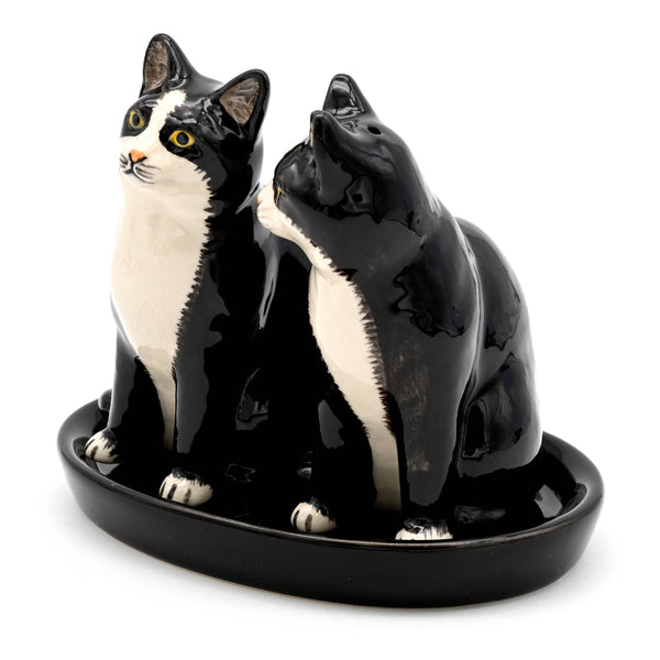 SALT AND PEPPER SHAKER Tuxedo cat