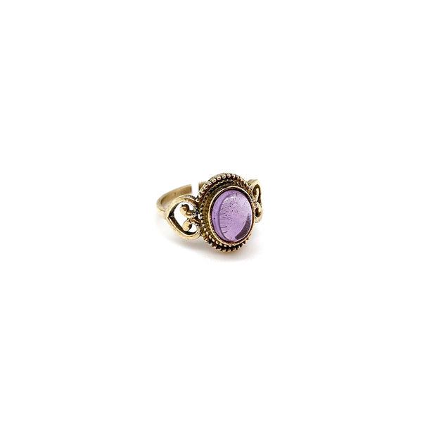 Tanvi Collection Ring - Oval with Amethyst