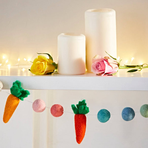 Felt Carrot Easter Garland