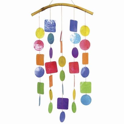 Capiz Shell Chime Multi Color