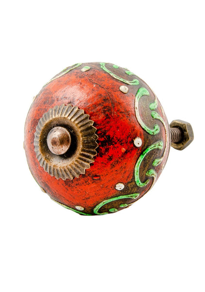 Ceramic Hand Painted Antique Finish Door Knob