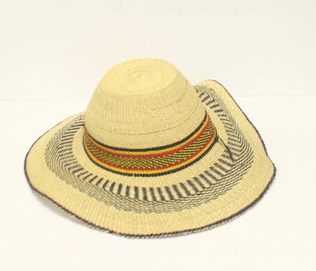 African Straw Sun Hat, natural