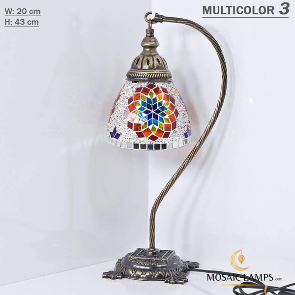 10+ Colors - Swan Neck Reading Table Lamp, Turkish Mosaic Re