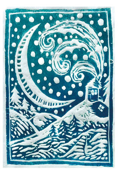 Holiday Card - Snowy Night