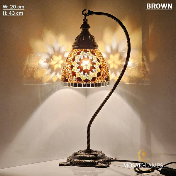 10+ Colors - Swan Neck Reading Table Lamp, Turkish Mosaic Re