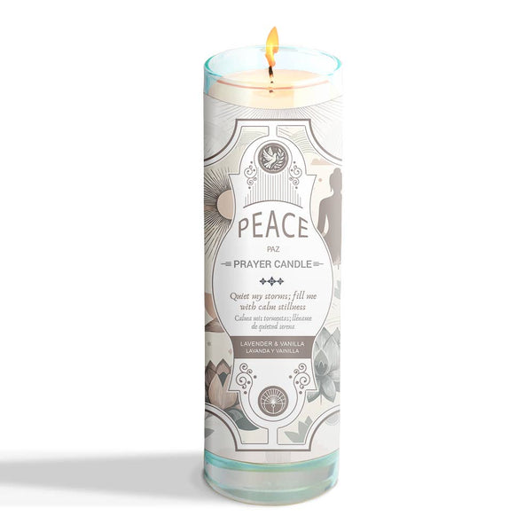 Peace Prayer Candle 8"