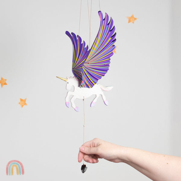 Unicorn Flying Mobile - Purple