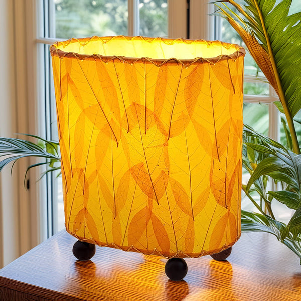 Mini Guyabano Lamp Orange, Shade Made of Guyabano Leaves