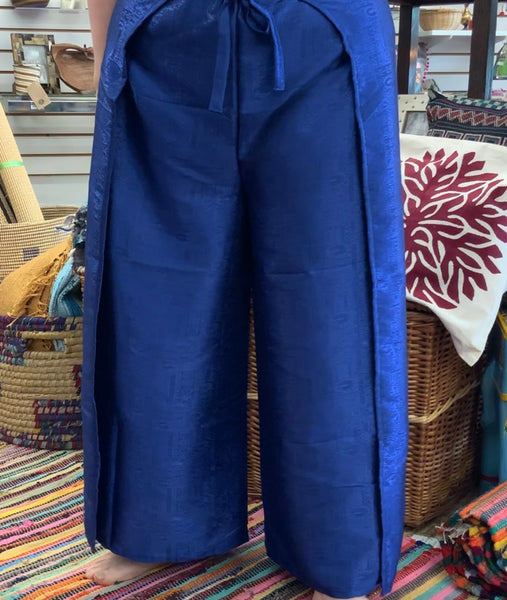 Satin Thai Wrap Pants
