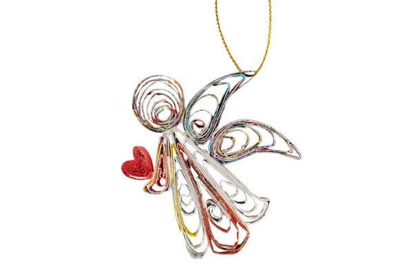 Quilled Angel Heart Ornament