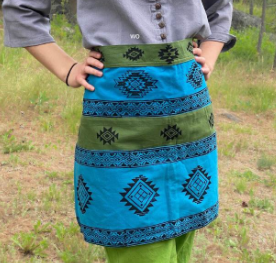Blockprinted Apron with Strap