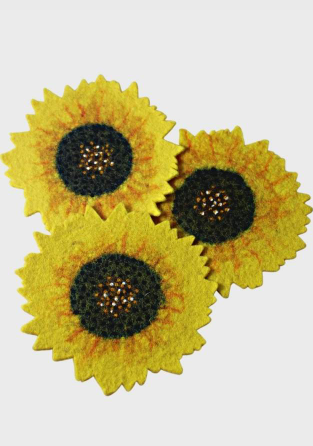 Sunflower Felt Trivet