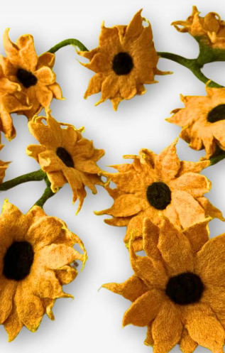 Felted Sunflower Garland