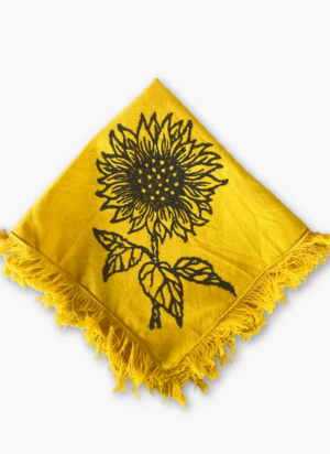 Cotton Napkin with Sunflower