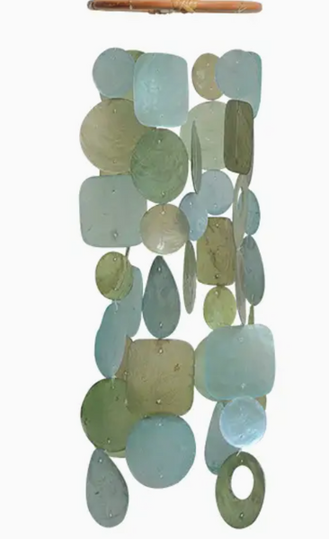 Small Capiz Chime - Teal