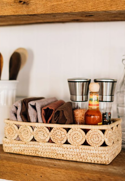 Palm Medallion Bread Basket