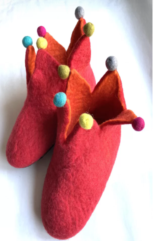 Felt Jester Slippers