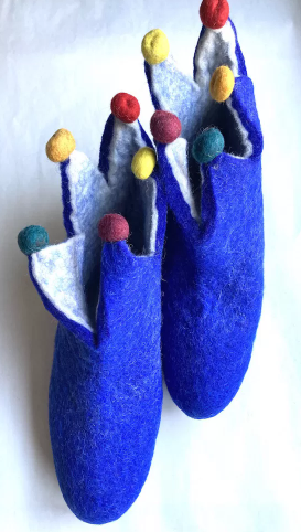 Felt Jester Slippers