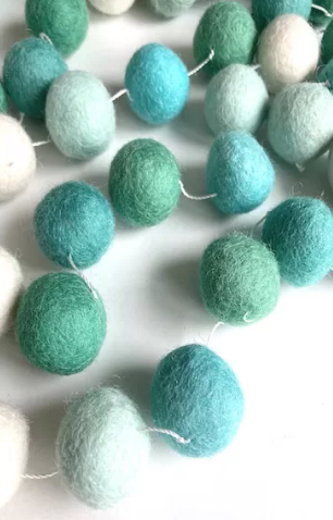 Felted Ball Garland