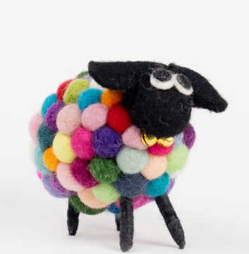 Rainbow Sheep with Bell