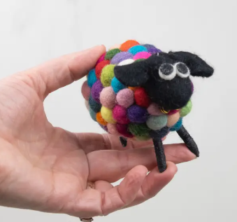 Rainbow Sheep with Bell
