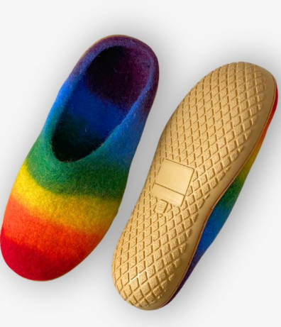 Rainbow Colored Slip-on Slipper