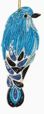 Quill Bluebird Ornament